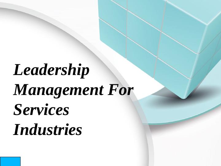 Leadership in Management for Service Industries_1