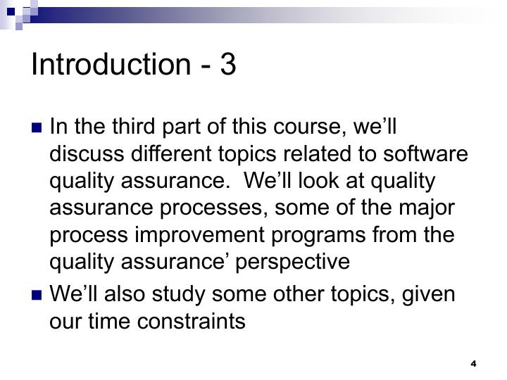 Introduction to Software Quality Assurance (IT-460) Fahad Saleem 1 Introduction - 2_4