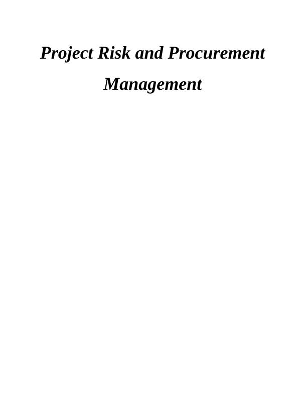 Project Risk and Procurement Management Report_1