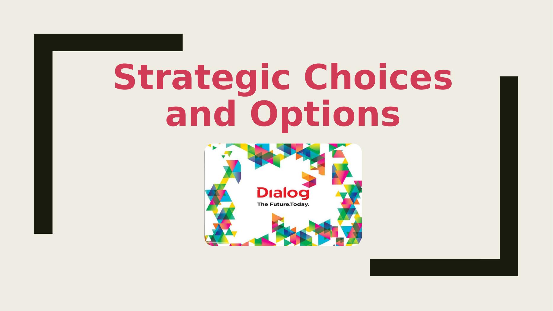 Strategic Choices And Options