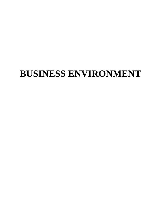 Assignment on Business Environment - Tesco_1