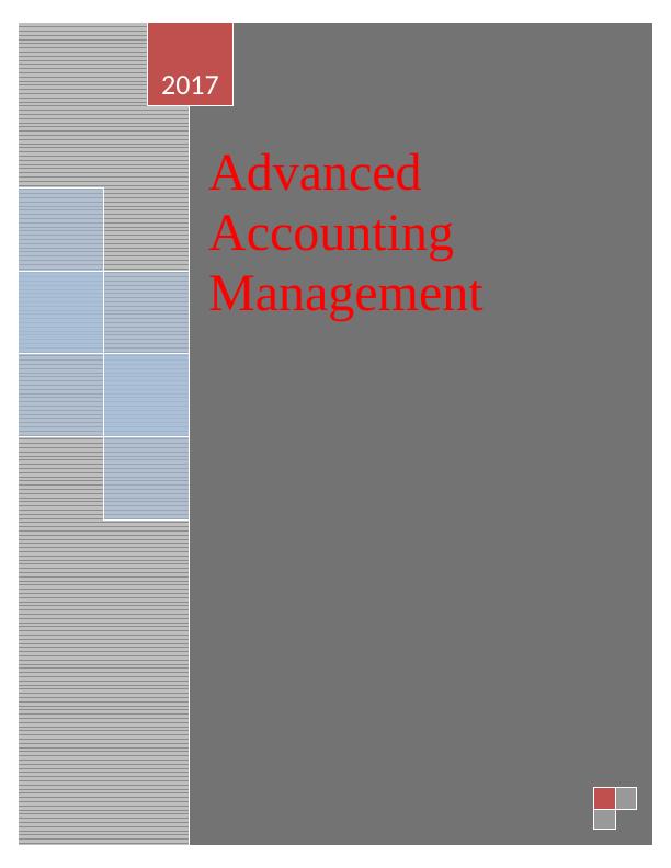Advanced Accounting Management Assignment_1
