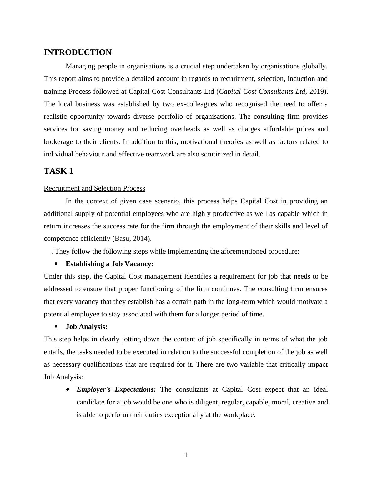 Managing People in Organisations Assignment - Capital Cost Consultants Limited_3