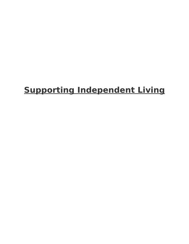 Supporting Independent Living_1
