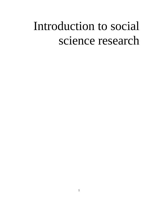Introduction to Social Science Research_1