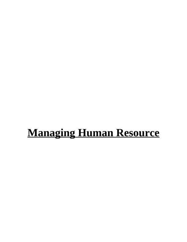 Managing Human Resource Assignment - HSBC_1