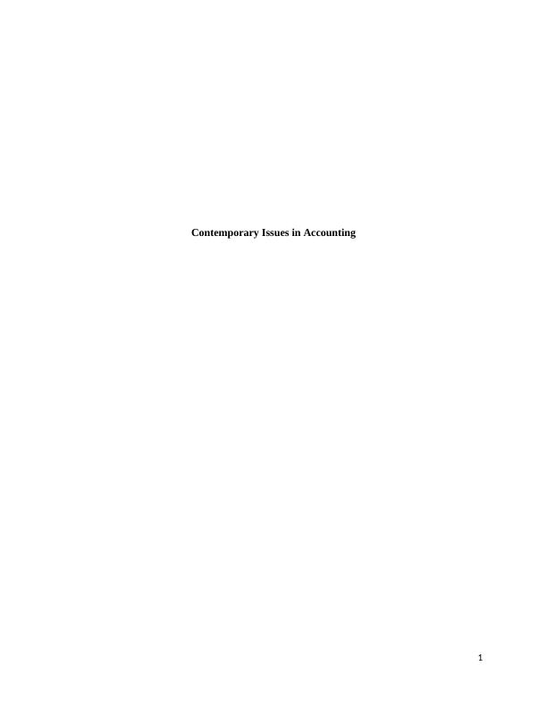 Contemporary Issues in Accounting - ACCT 3003_1