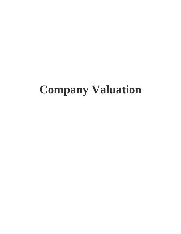 Company Valuation Assignment :  Dupont Corporation_1