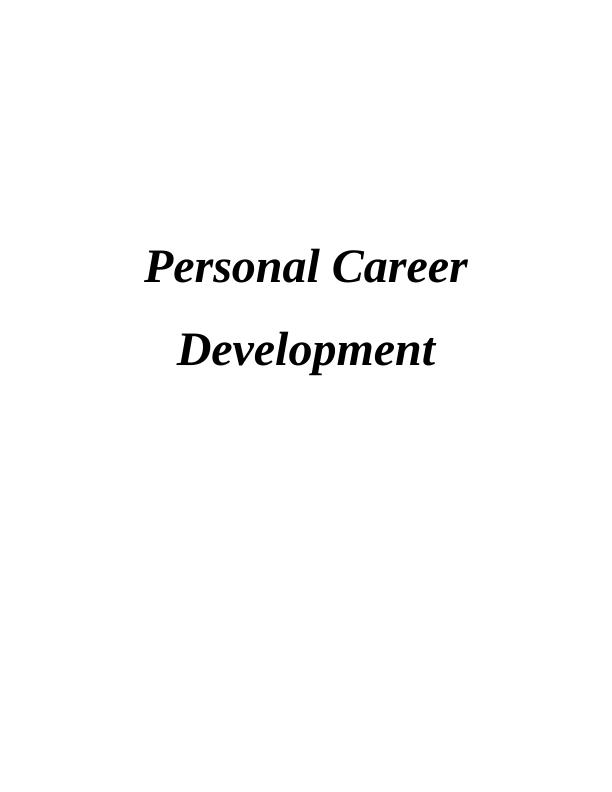 (PDF) Career and Career Development_1