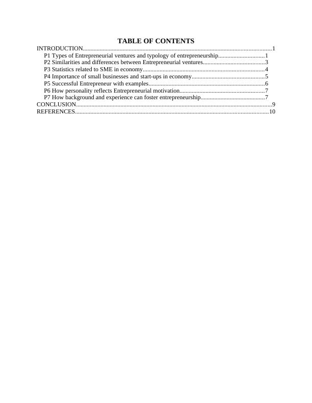 Report on Types of Entrepreneurial Ventures and Its Topology_2