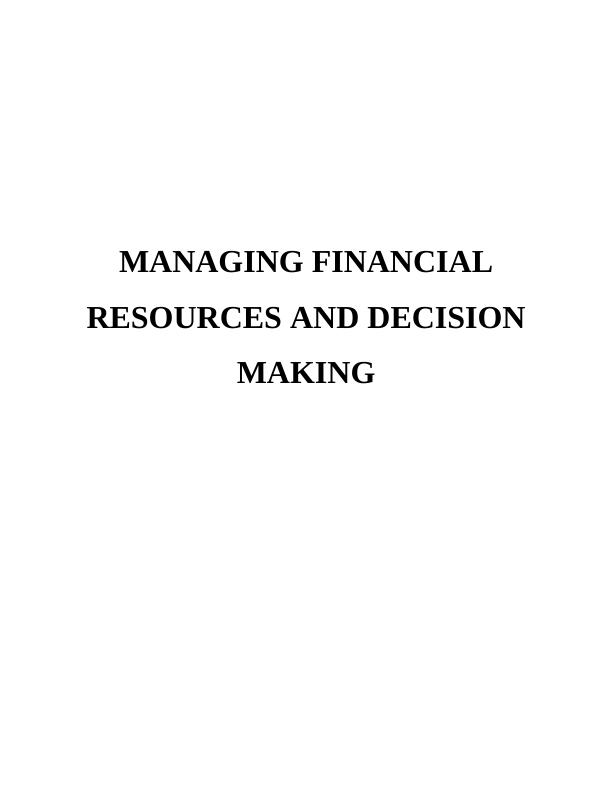 Sources of Finance Report - Sweet menu business_1