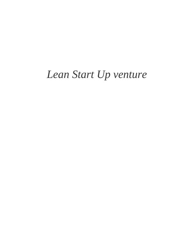 Lean Start Up venture_1