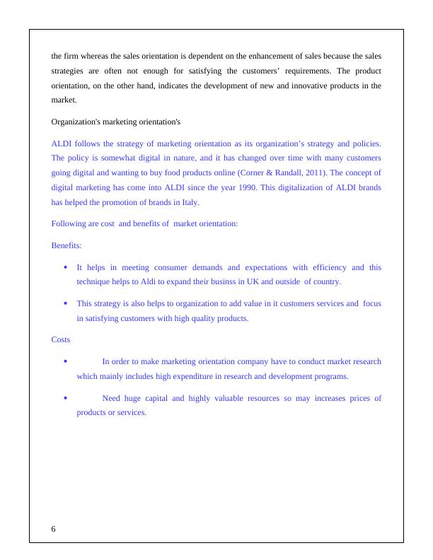 Report On ALDI UK- Marketing Process, Organizational Audit, SWOT_6