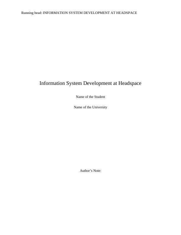 Information System Development at Headspace_1