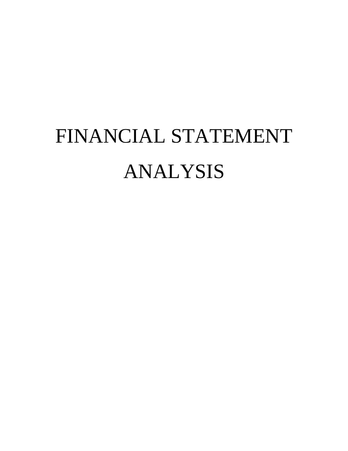 Analysis of Financial Statements of Tesco and Sainsbury - Report