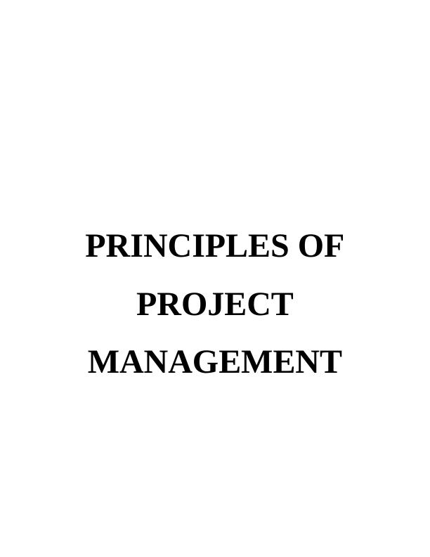 Principles of Project Management Solved Assignment_1