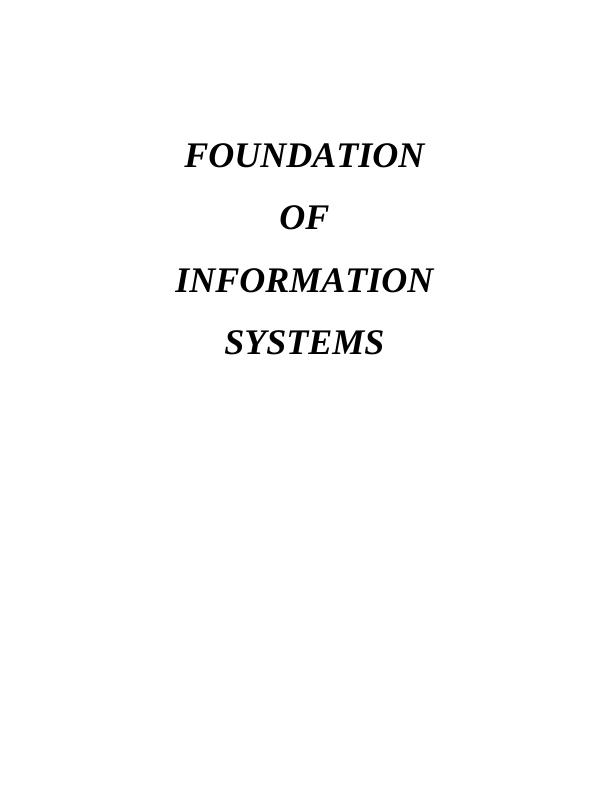 Foundation of Information Systems Assignment_1