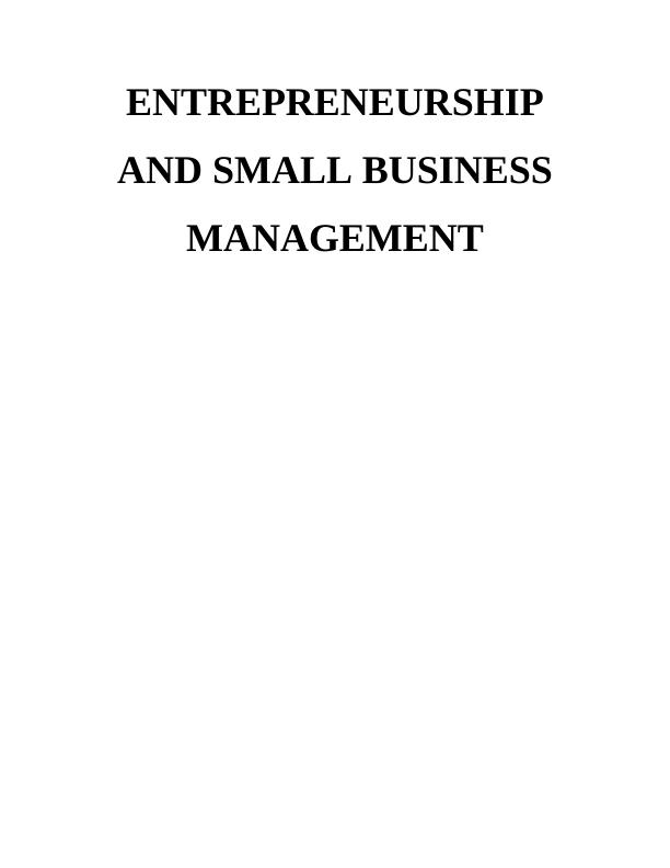 Small Business and Entrepreneurial Ventures in Micro and Small Business_1