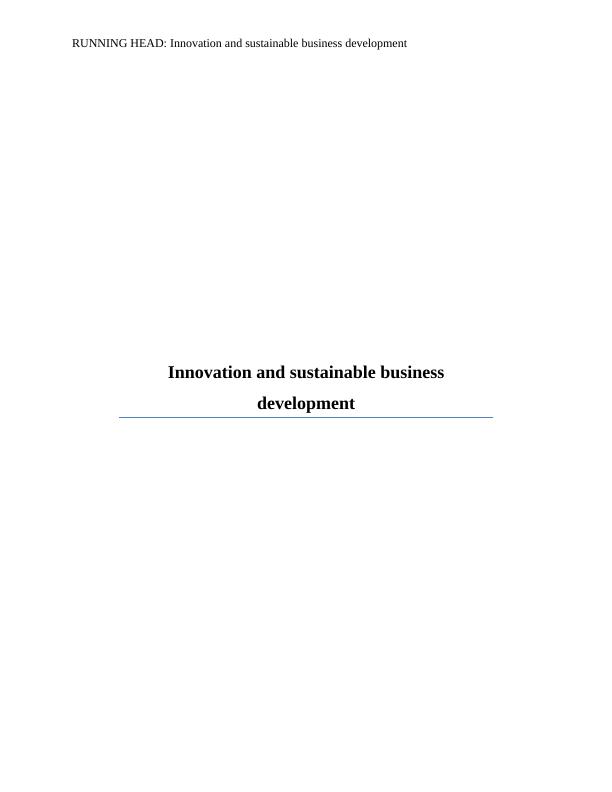 Innovation sustainable business development Report 2022_1