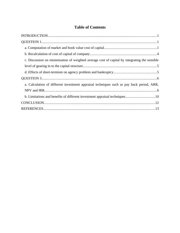 Financial Management: Computation of Cost of Capital and Investment ...