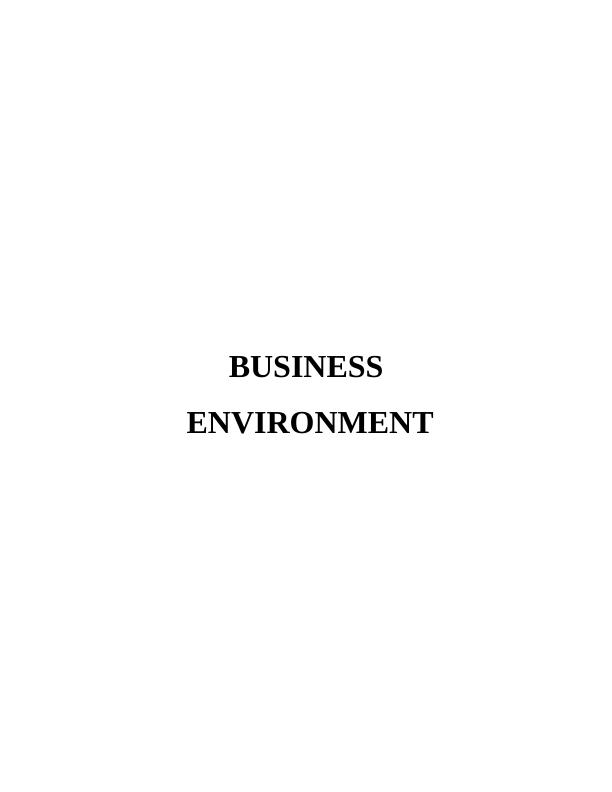 Report on Business Environment of Tesco Operation_1