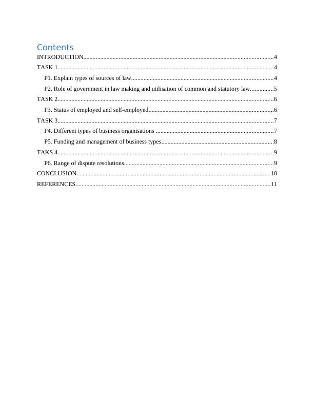 Business Law: Types of Sources, Role of Government, Status of Employed and Self-Employed, Different Types of Business Organizations, Funding and Management, Range of Dispute Resolutions_2