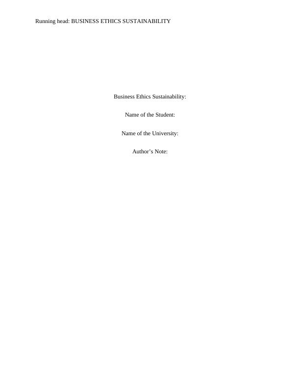 Report on Business Ethics and Sustainability_1