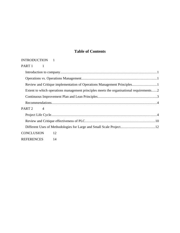 unit 16 operations and project management assignment brief