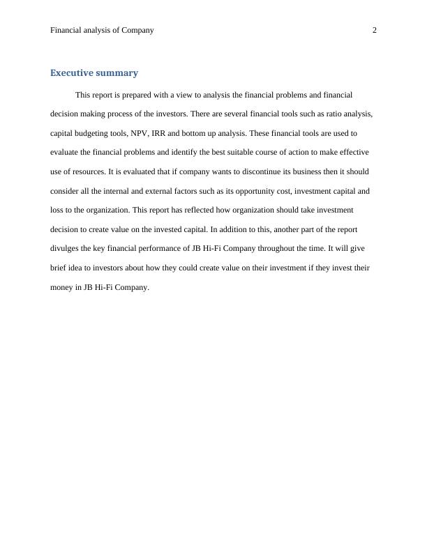 Financial Statement Analysis (FSA) Assignment_2