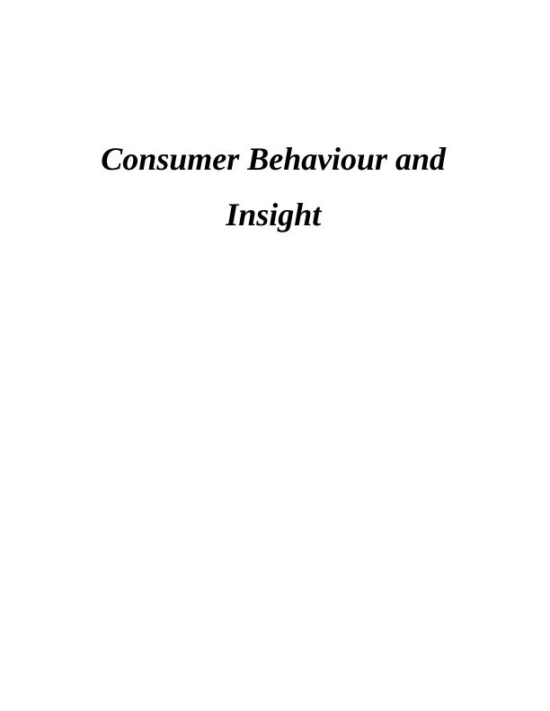 Consumer Behaviour and Insight Assignment - (Doc)_1