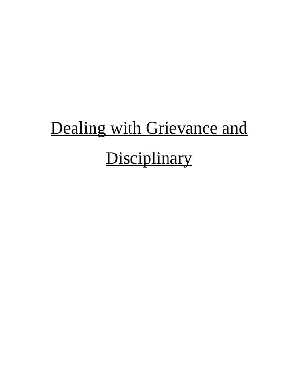 Dealing with Grievance and Disciplinary_1