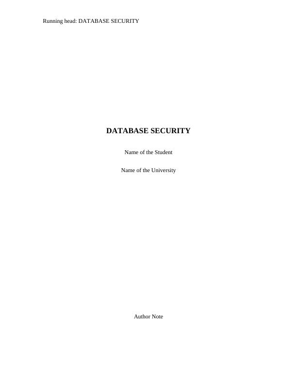 Database Security Assignment Report_1
