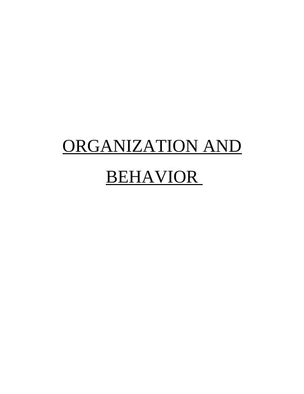 Study on Organizational Behavior_1