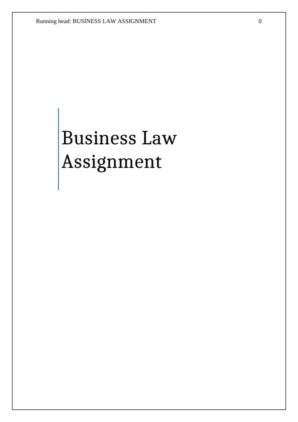 business law assignment