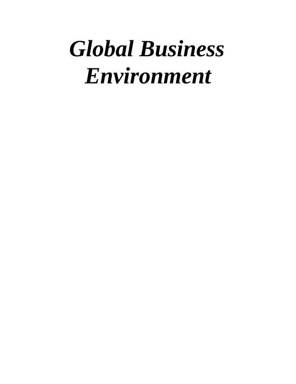 Global Business Environment Solved Assignment - Doc_1