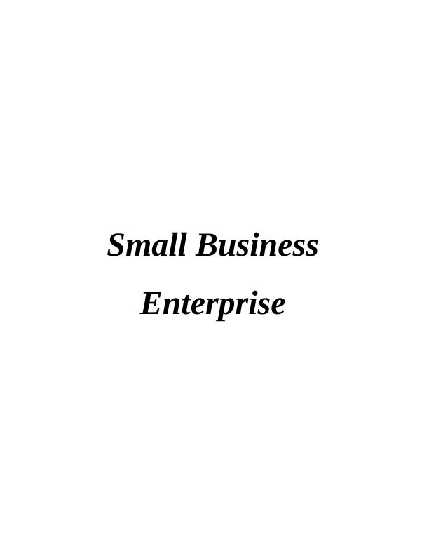 Small Business Enterprise Assignment - Leon Restaurant_1