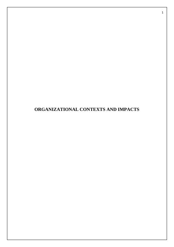 Organizational Contexts and Impacts_1