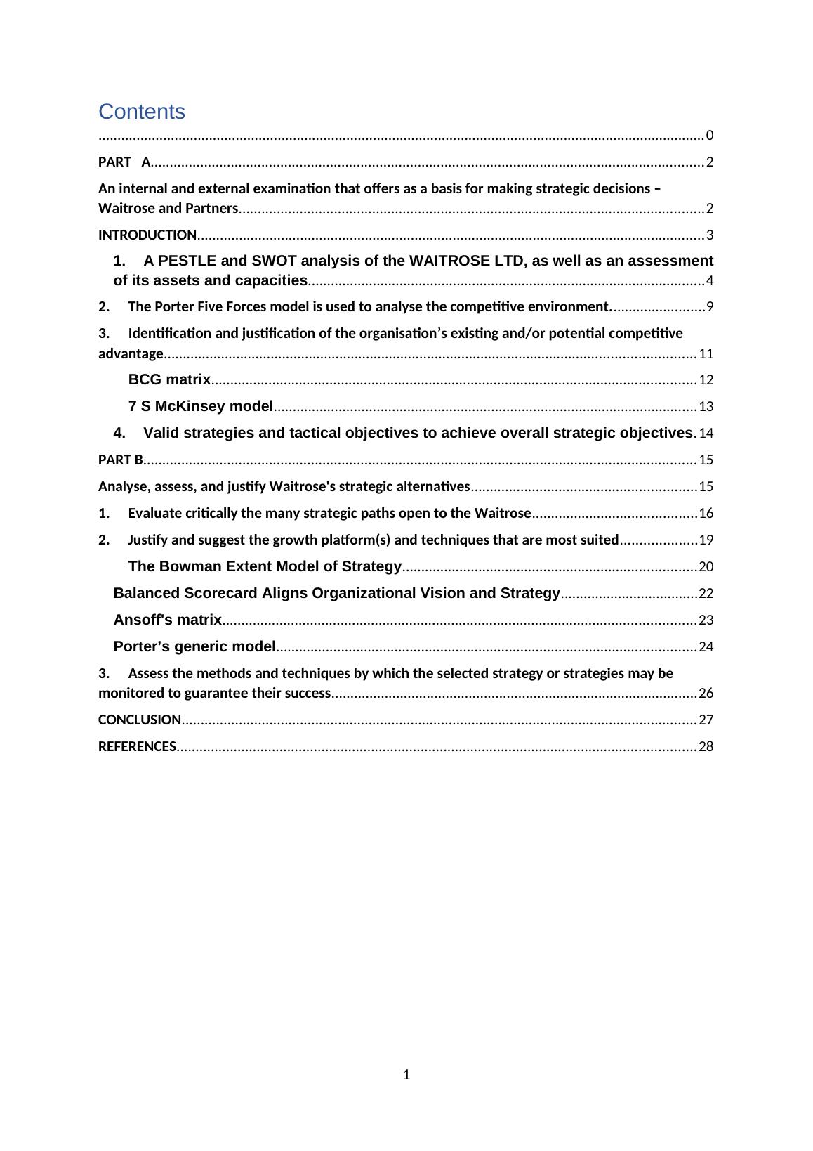 assignment on strategic management