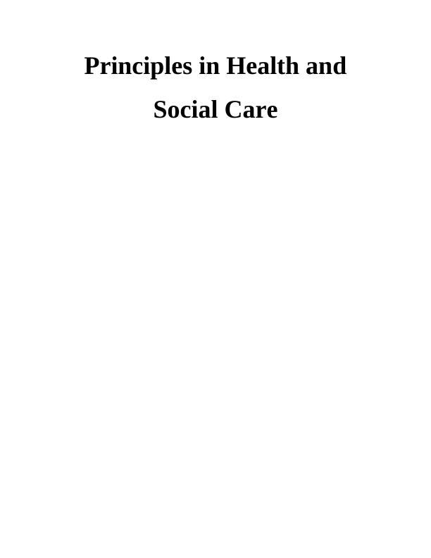 Project on Approaches in Health and Socila Care_1