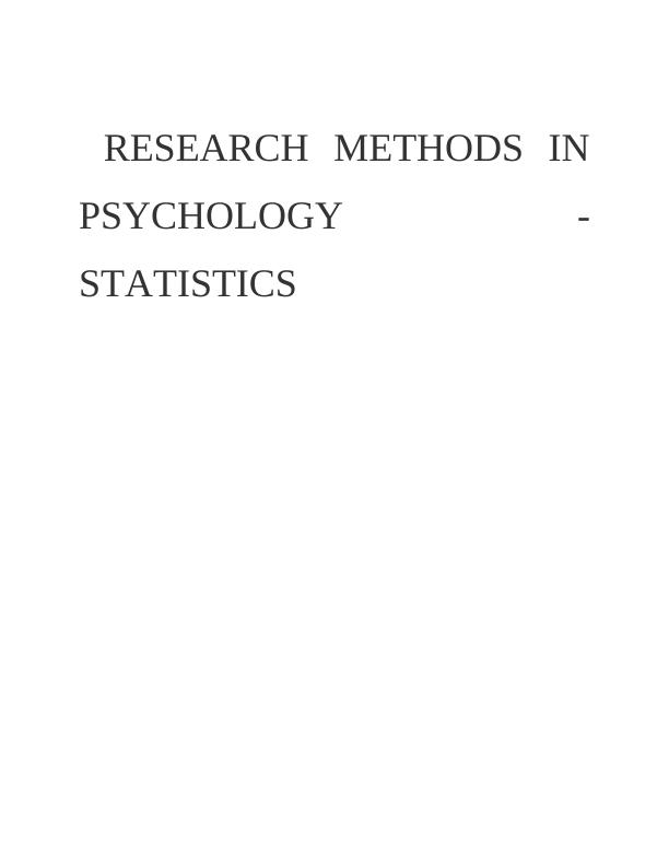 Research Methods in Psychology Statistics PDF_1