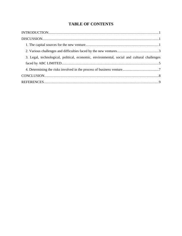 Entrepreneurship and Innovations Assignment - ABC Limited_3