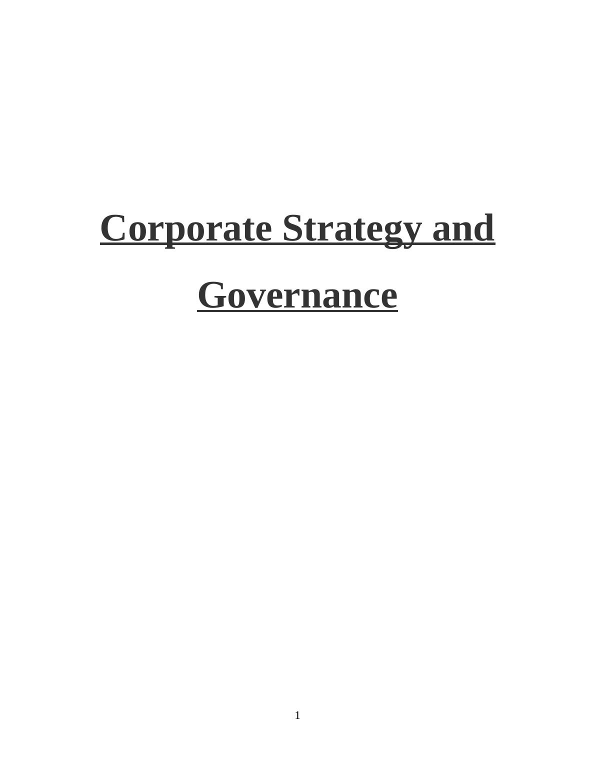 Impact of Corporate Strategy and Governance on Business Finance: A Case Study on Tesco_1