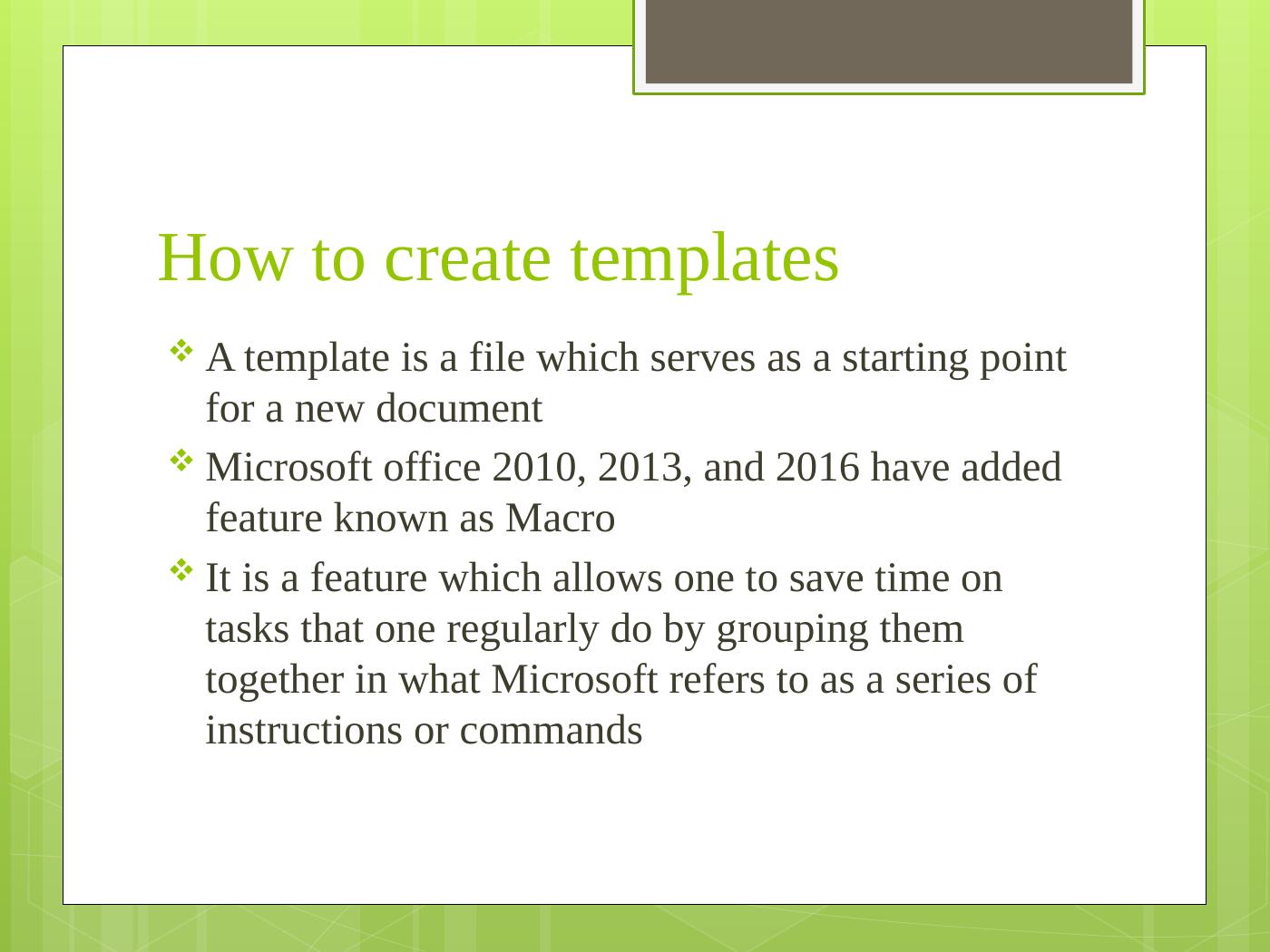 How to create templates - Overview of Macro_2