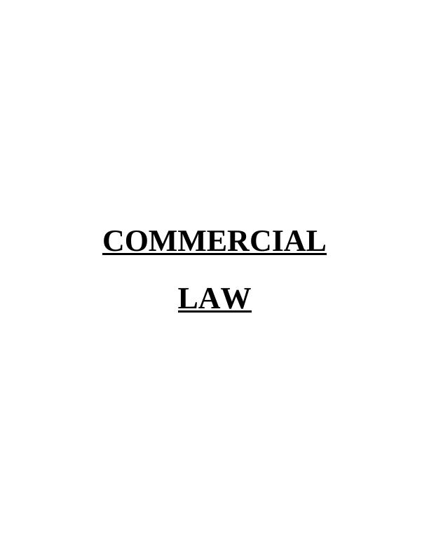 Commercial law - Assignment Sample_1