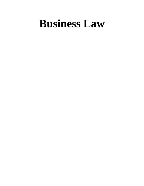 English Legal System Business Law - Essay_1