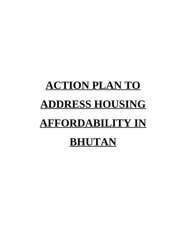 Action Plan to Address Housing Affordability in Bhutan PDF_1