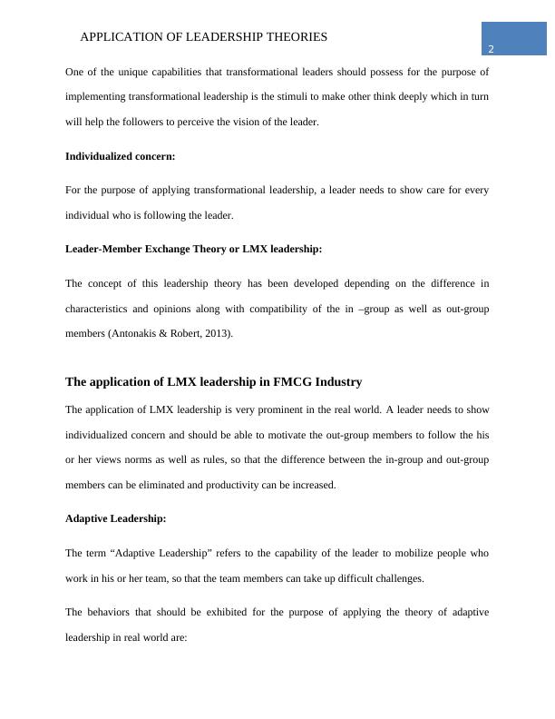 Application of Leadership Theories in FMCG Industry_3