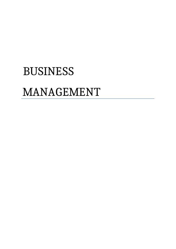 SOE 08701 Business Management Report - Virgin Group_1