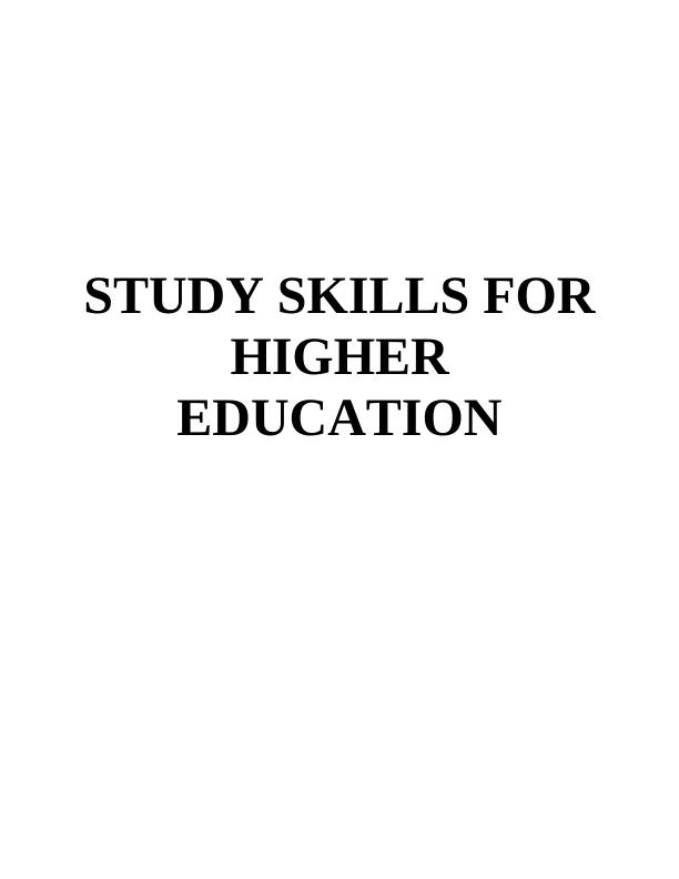 Study Skills for Higher Education | pdf_1