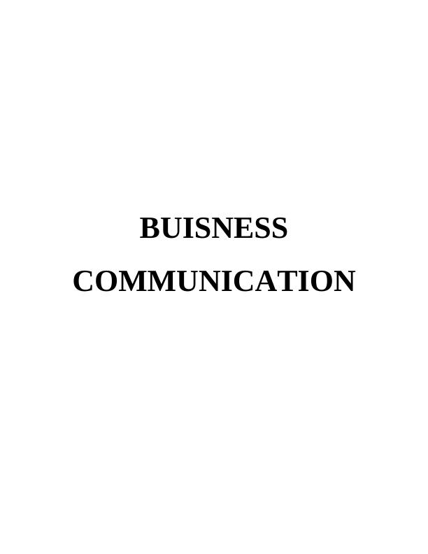 Self Reflection on Business Communication